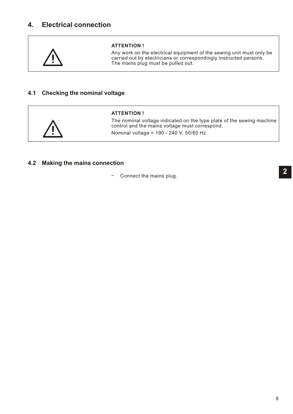 Elec tri cal con nec ti on | Beisler 1225-5 User Manual | Page 55 / 82