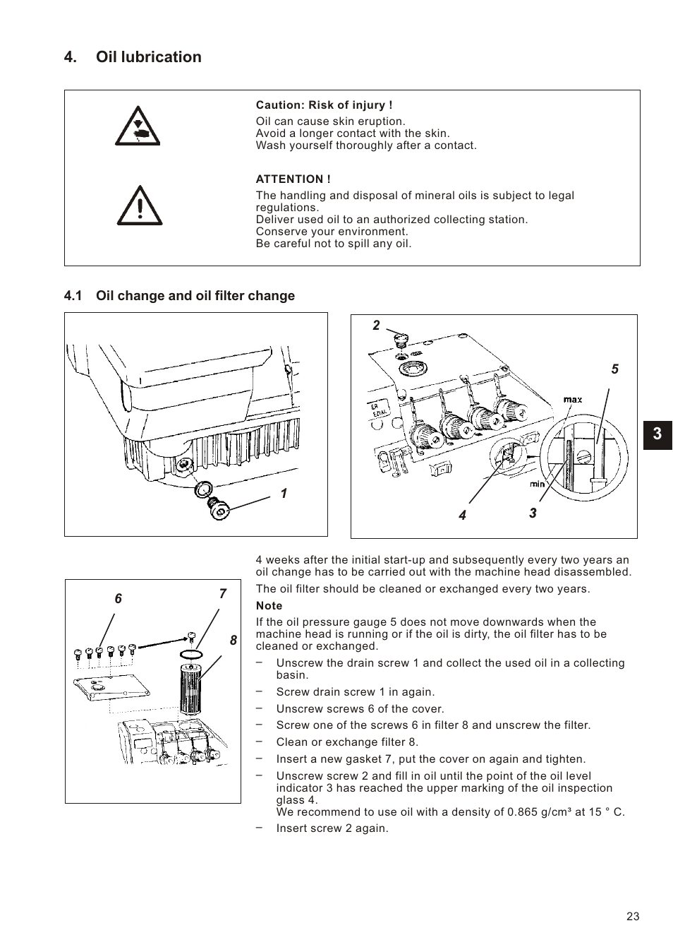 Oil lubrication | Beisler 1225-5 User Manual | Page 81 / 82