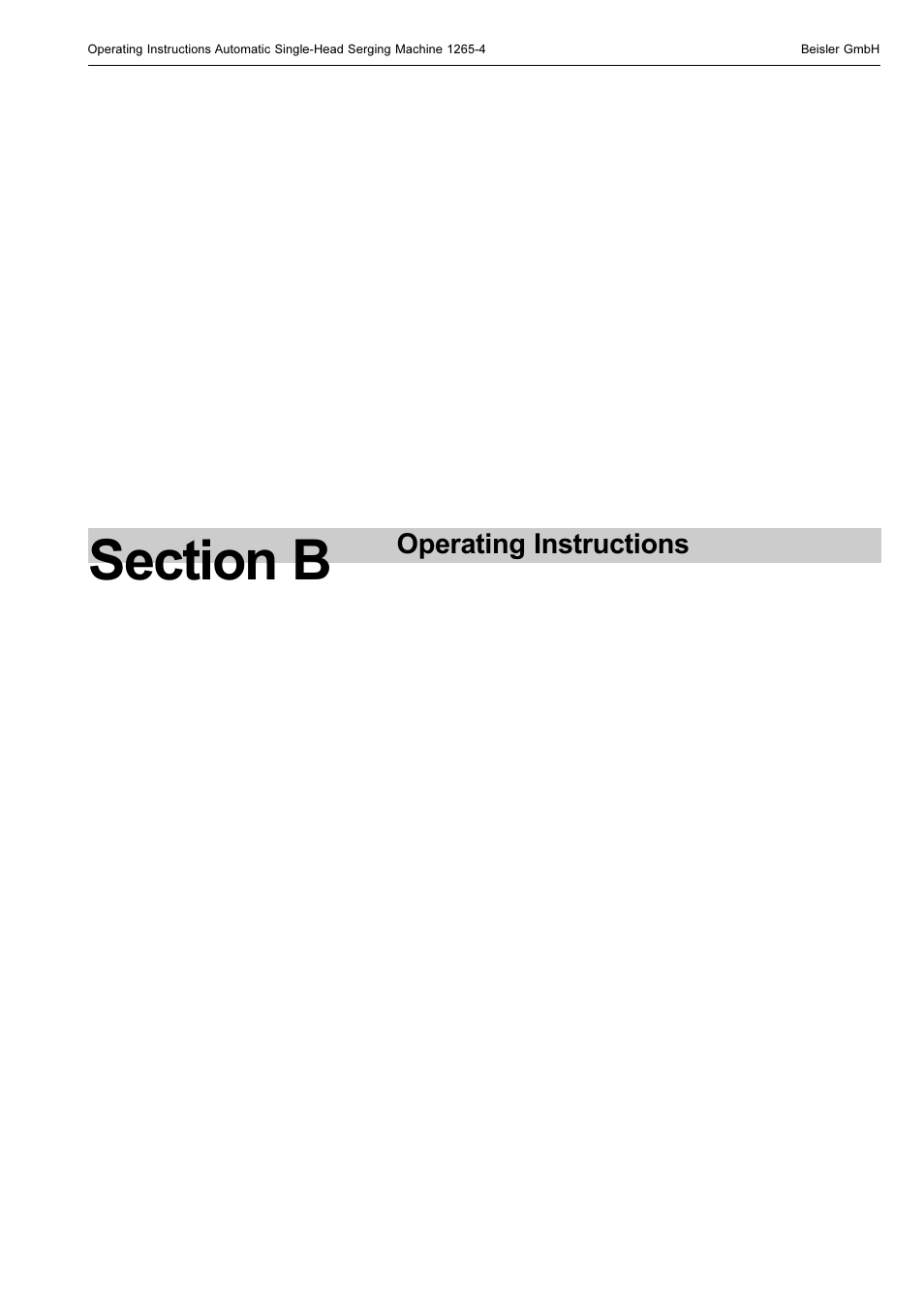 Beisler 1265-4 User Manual | Page 11 / 100