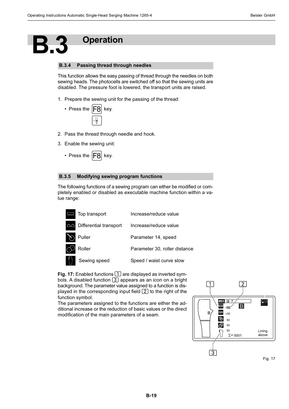 Operation | Beisler 1265-4 User Manual | Page 29 / 100