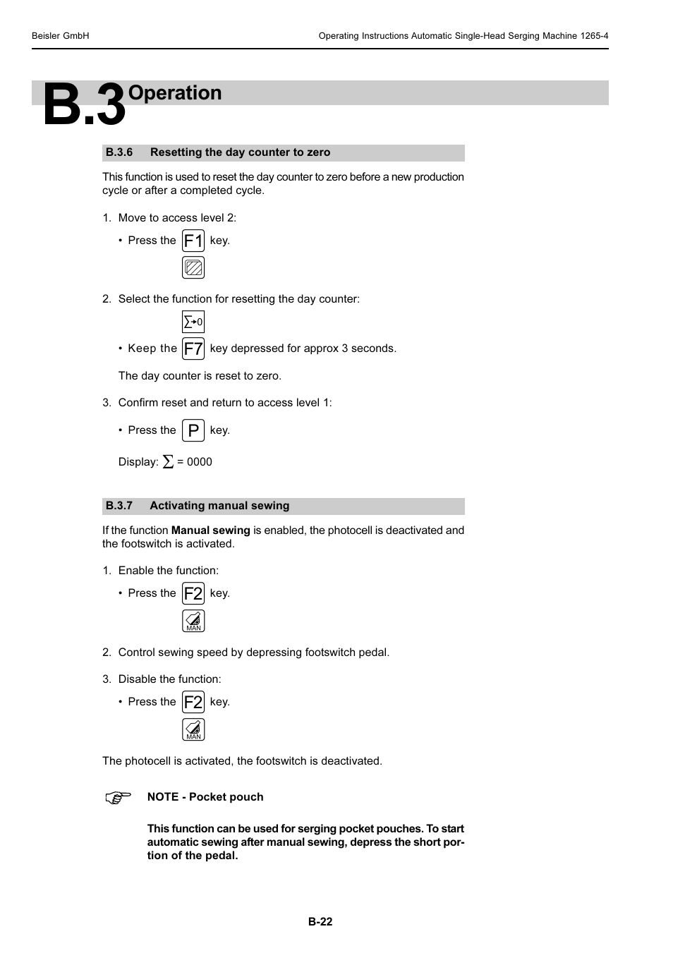 Operation | Beisler 1265-4 User Manual | Page 32 / 100