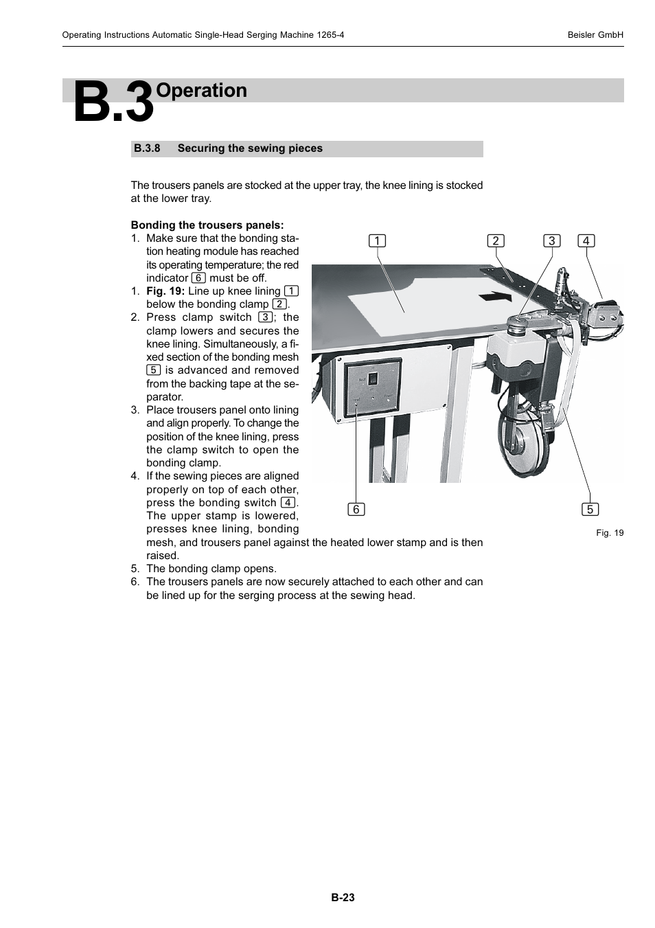 Operation | Beisler 1265-4 User Manual | Page 33 / 100