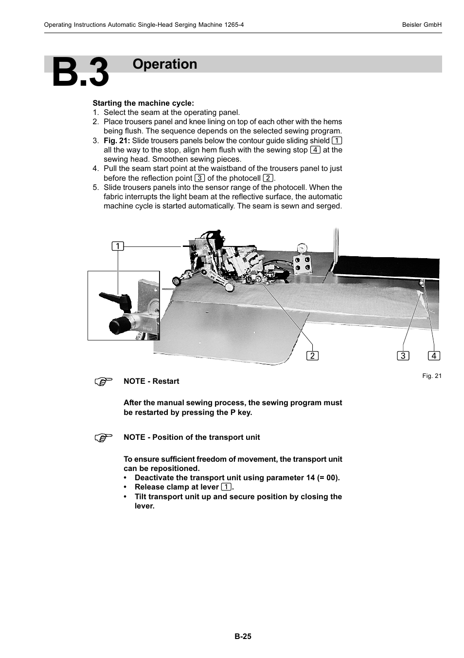 Operation | Beisler 1265-4 User Manual | Page 35 / 100