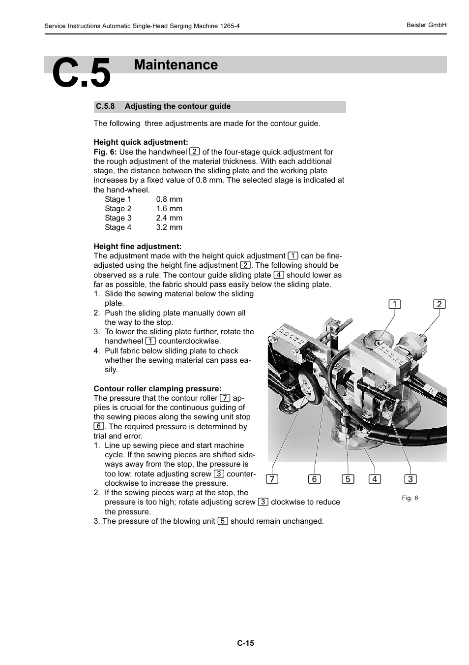 Maintenance | Beisler 1265-4 User Manual | Page 51 / 100