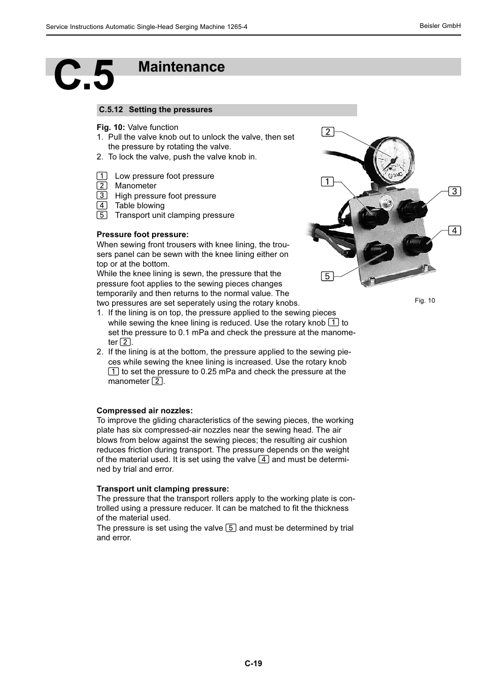 Maintenance | Beisler 1265-4 User Manual | Page 55 / 100