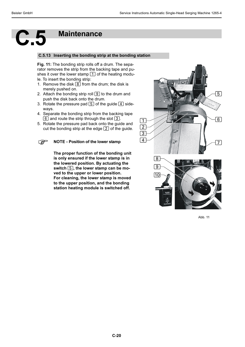 Maintenance | Beisler 1265-4 User Manual | Page 56 / 100