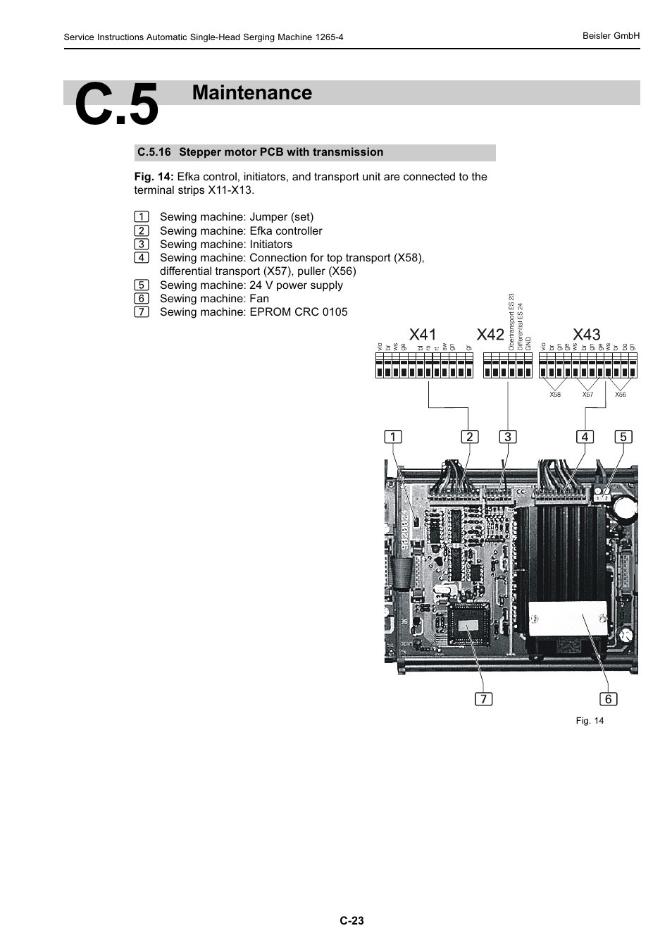 Maintenance | Beisler 1265-4 User Manual | Page 59 / 100