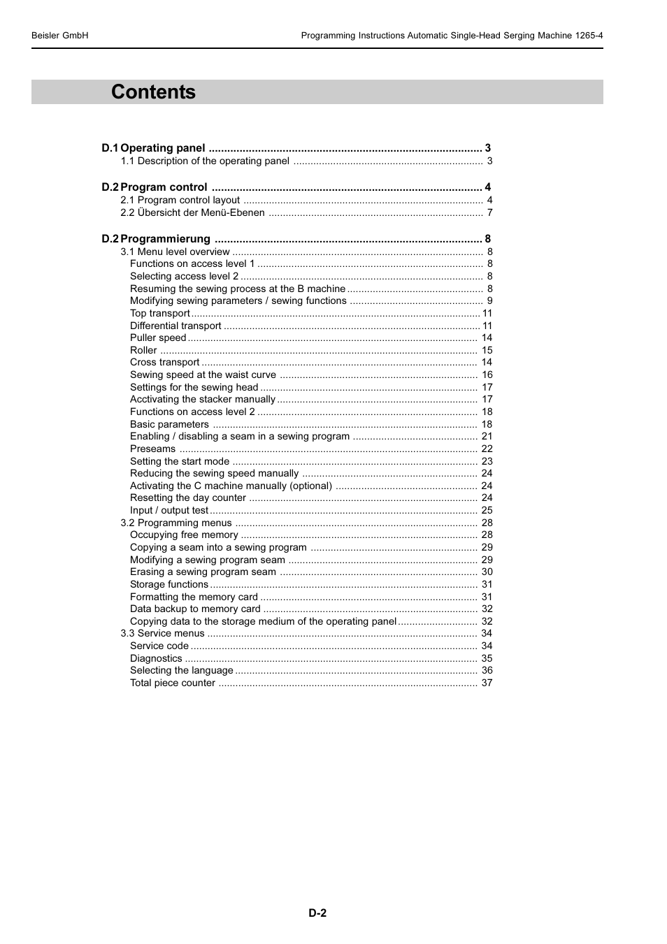 Beisler 1265-4 User Manual | Page 65 / 100