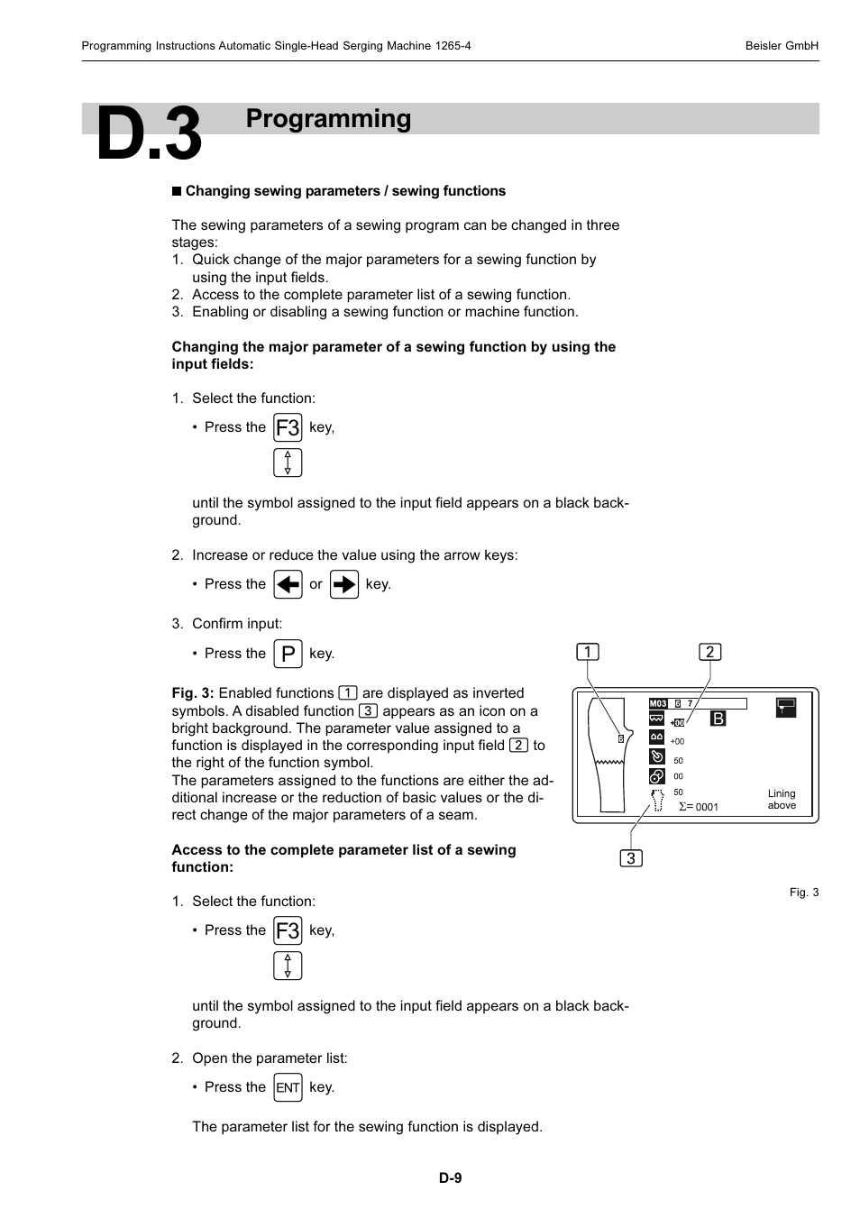 Programming | Beisler 1265-4 User Manual | Page 72 / 100