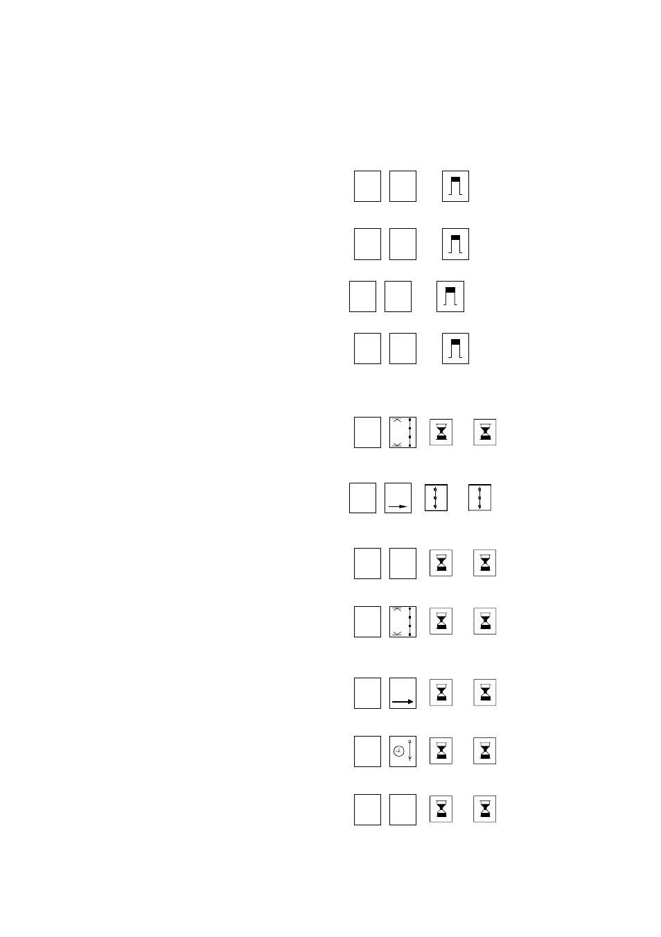 Stacker impulse, Pulling device up, Mouse backward | Outputs table blowing, Contour guiding backward / forward, Kett-up, Smooth-out device up/down, Pulling device up/down | Beisler 1281-4 User Manual | Page 40 / 48