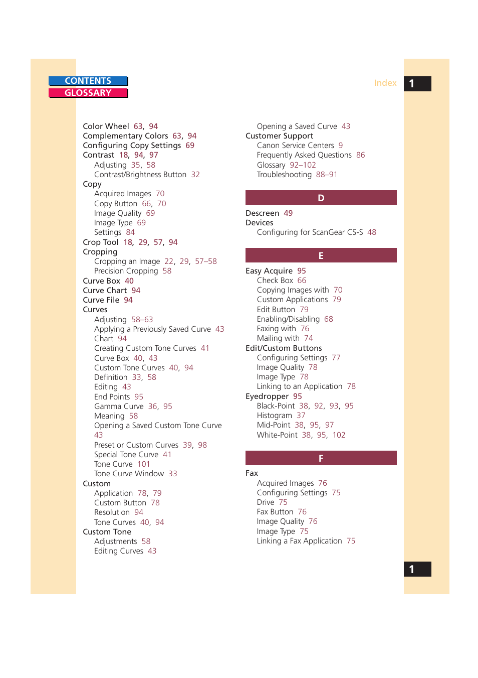 Canon CS-S 4.3 User Manual | Page 104 / 109