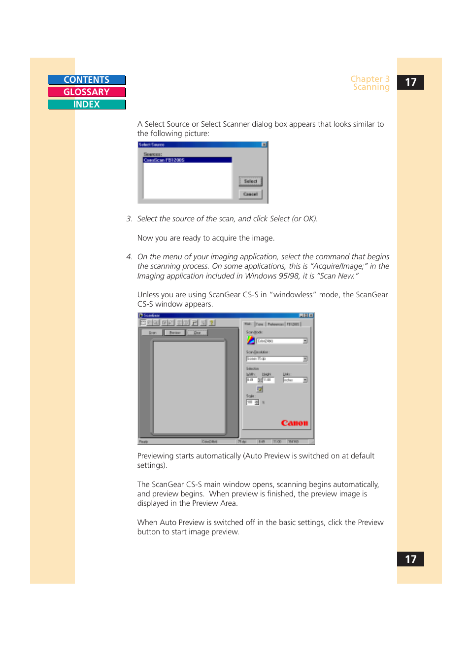 Canon CS-S 4.3 User Manual | Page 17 / 109