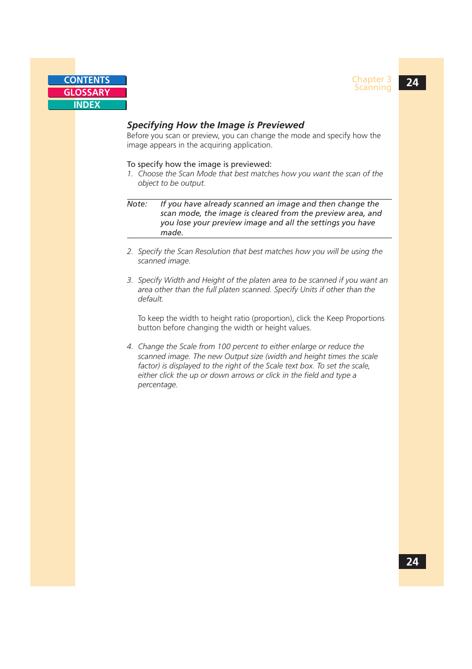 Information on each setting, see, Specifying how the image is previewed | Canon CS-S 4.3 User Manual | Page 24 / 109