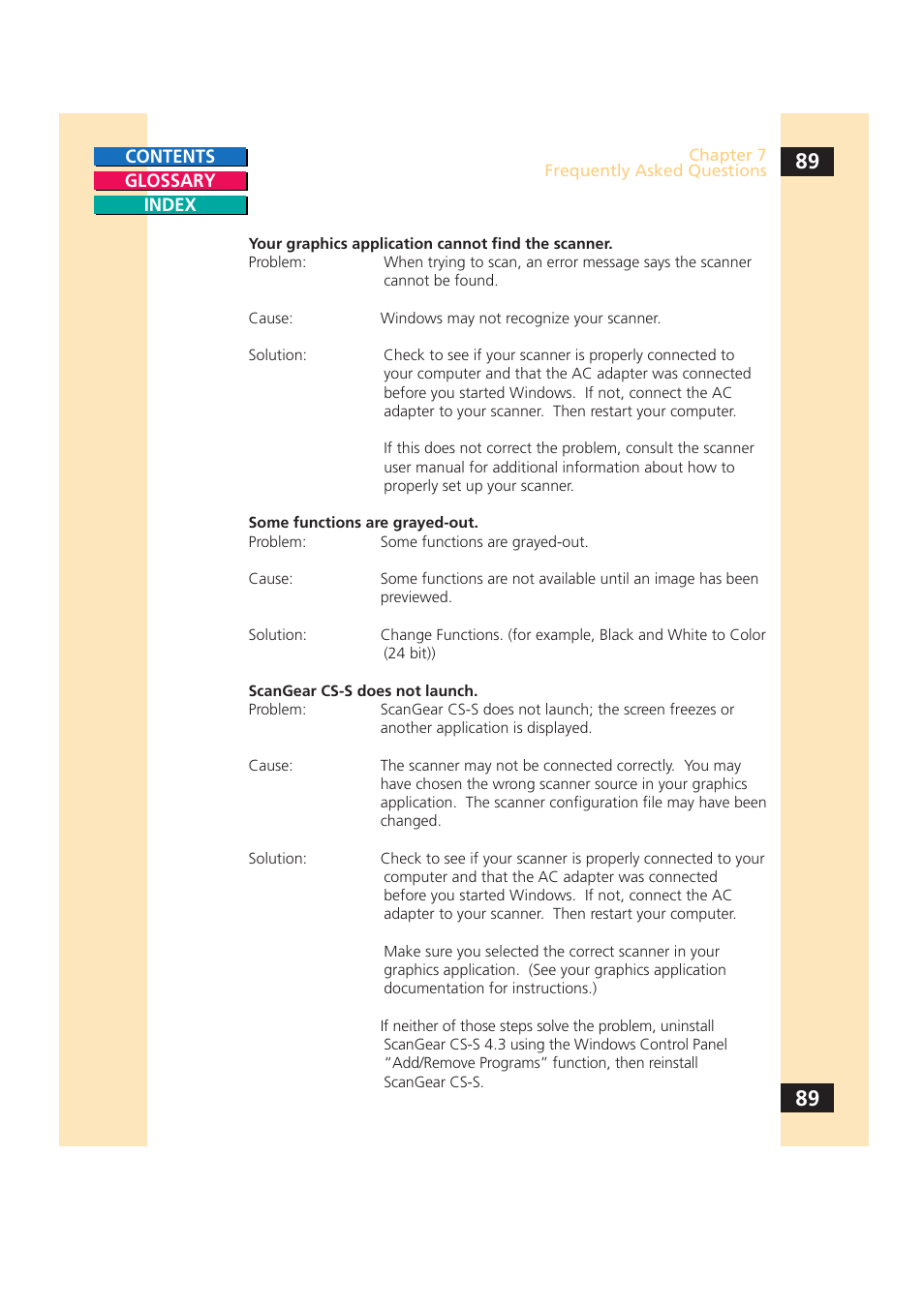 Canon CS-S 4.3 User Manual | Page 89 / 109