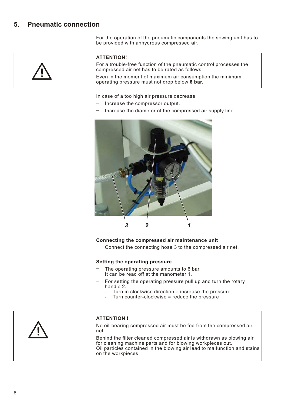 Pneu ma tic con nec ti on | Beisler 1281-5 User Manual | Page 60 / 86
