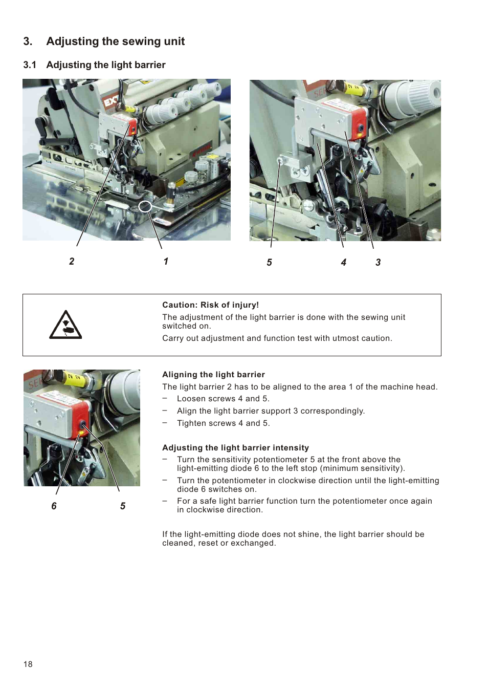 Adjusting the sewing unit | Beisler 1281-5 User Manual | Page 80 / 86