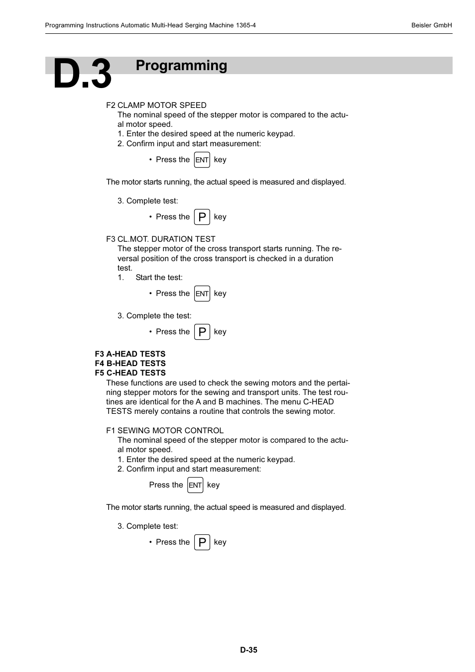 Programming | Beisler 1360-4 User Manual | Page 104 / 106