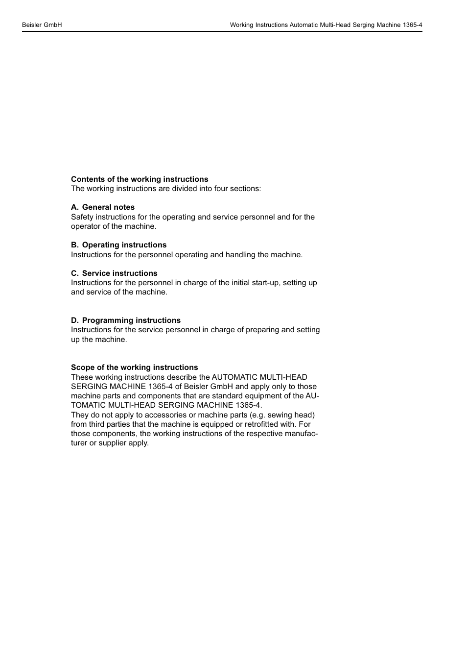 Beisler 1360-4 User Manual | Page 2 / 106