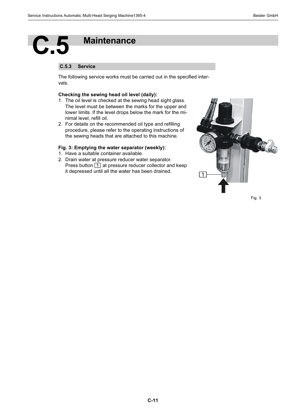 Maintenance | Beisler 1360-4 User Manual | Page 51 / 106