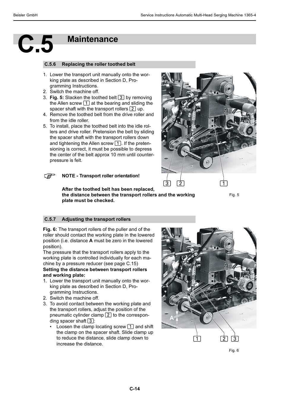 Maintenance | Beisler 1360-4 User Manual | Page 54 / 106