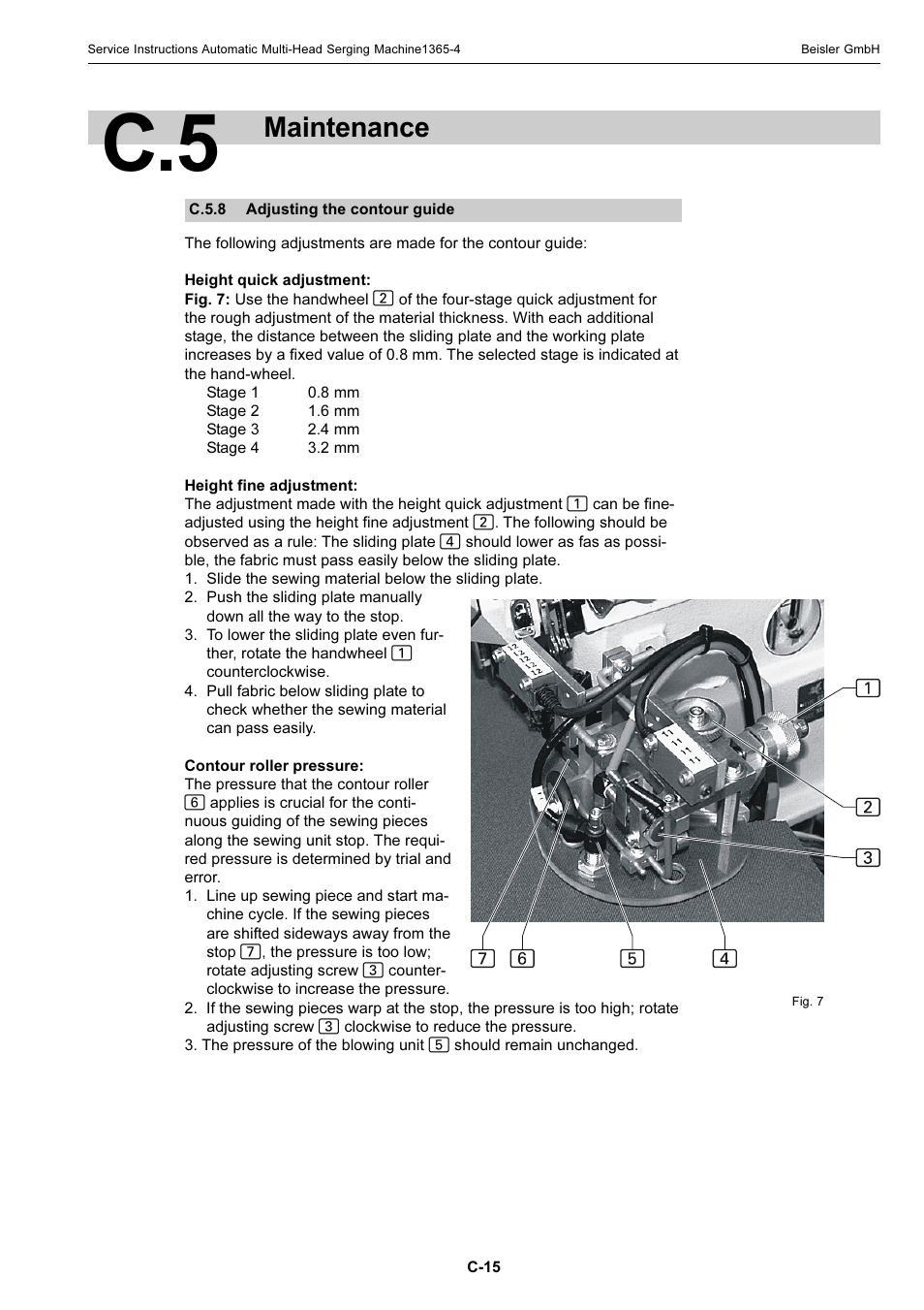 Maintenance | Beisler 1360-4 User Manual | Page 55 / 106