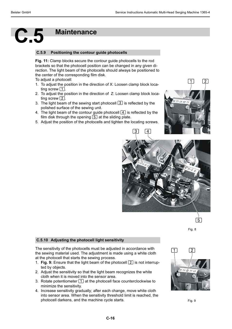 Maintenance | Beisler 1360-4 User Manual | Page 56 / 106