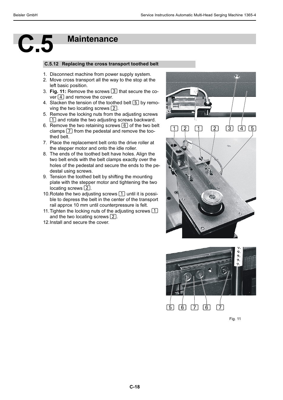 Maintenance | Beisler 1360-4 User Manual | Page 58 / 106