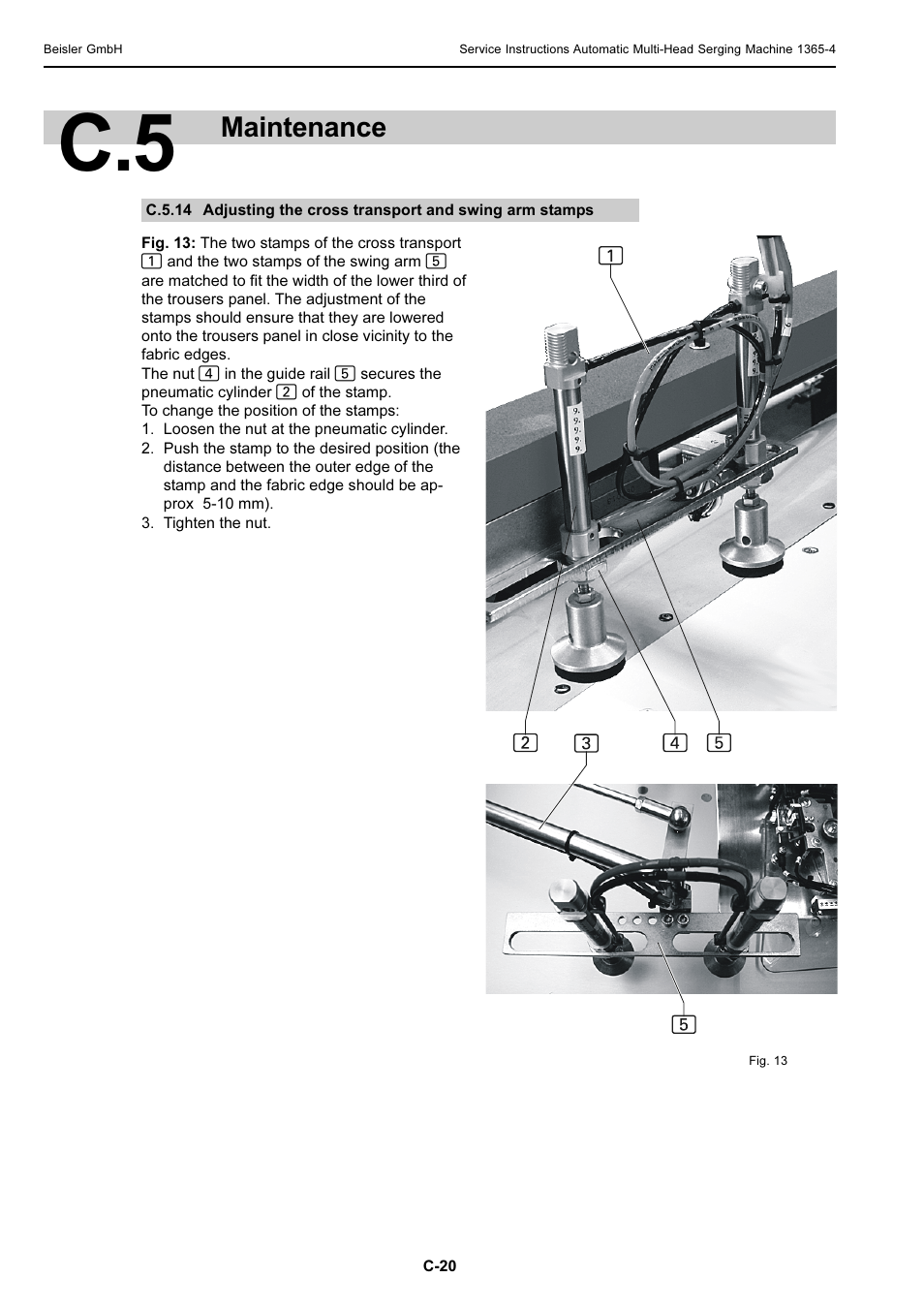 Maintenance | Beisler 1360-4 User Manual | Page 60 / 106