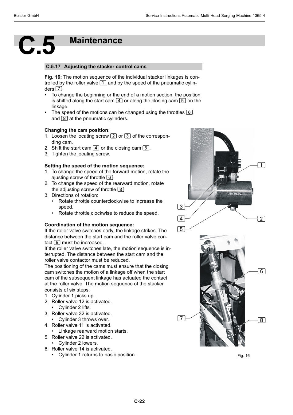 Maintenance | Beisler 1360-4 User Manual | Page 62 / 106