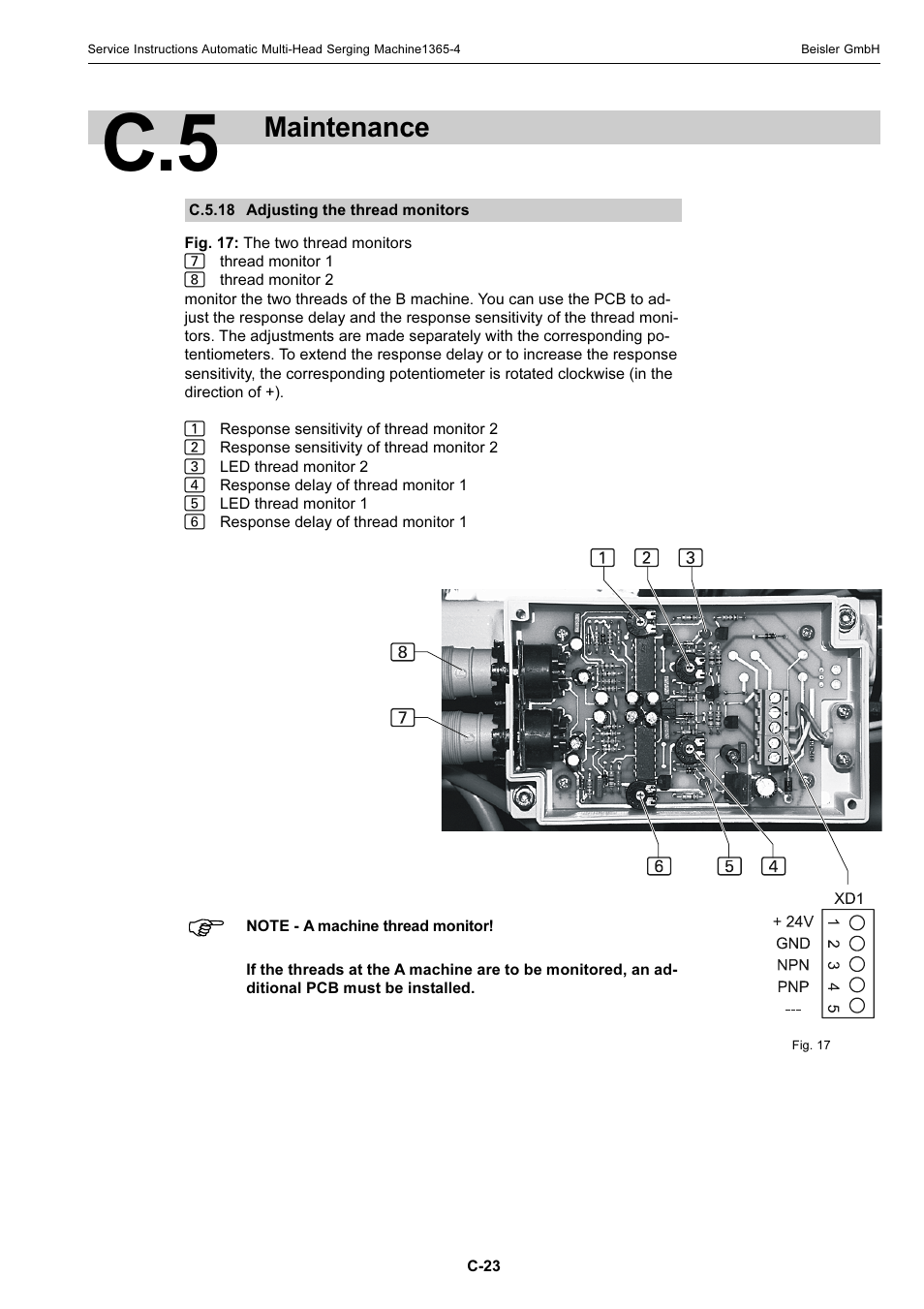 Maintenance | Beisler 1360-4 User Manual | Page 63 / 106