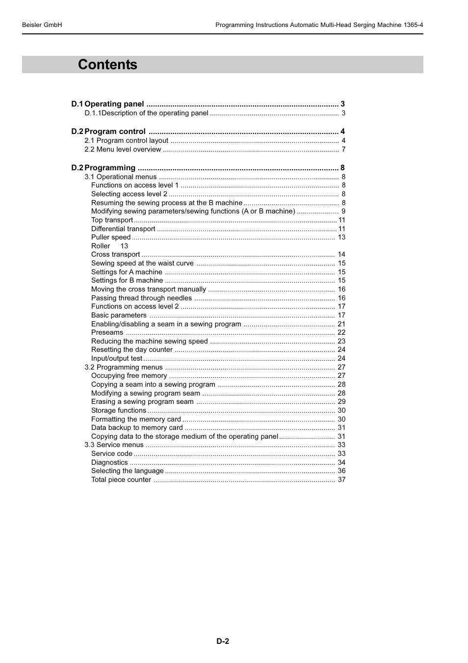 Beisler 1360-4 User Manual | Page 71 / 106
