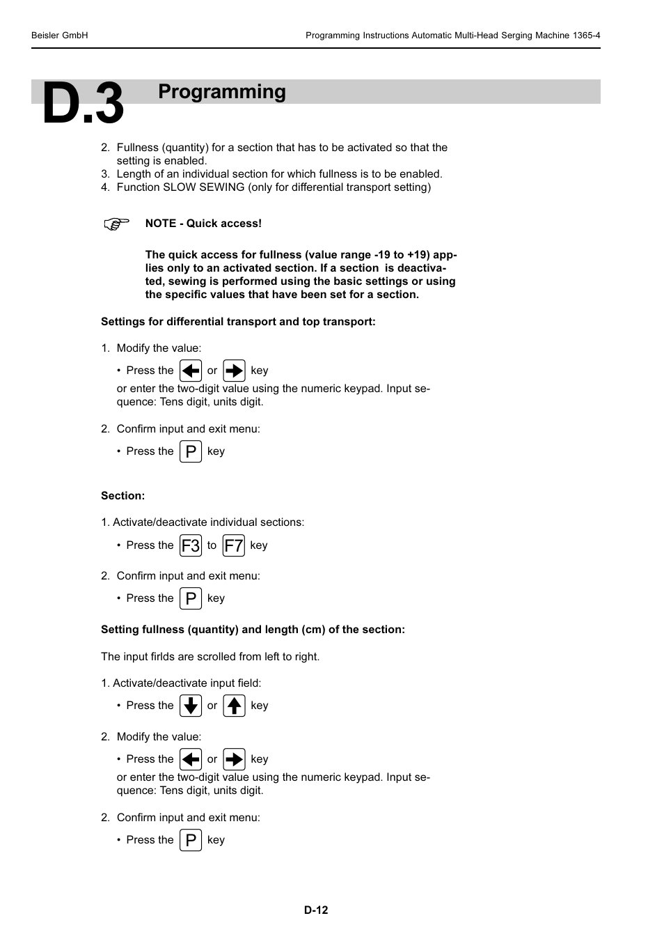 Programming | Beisler 1360-4 User Manual | Page 81 / 106