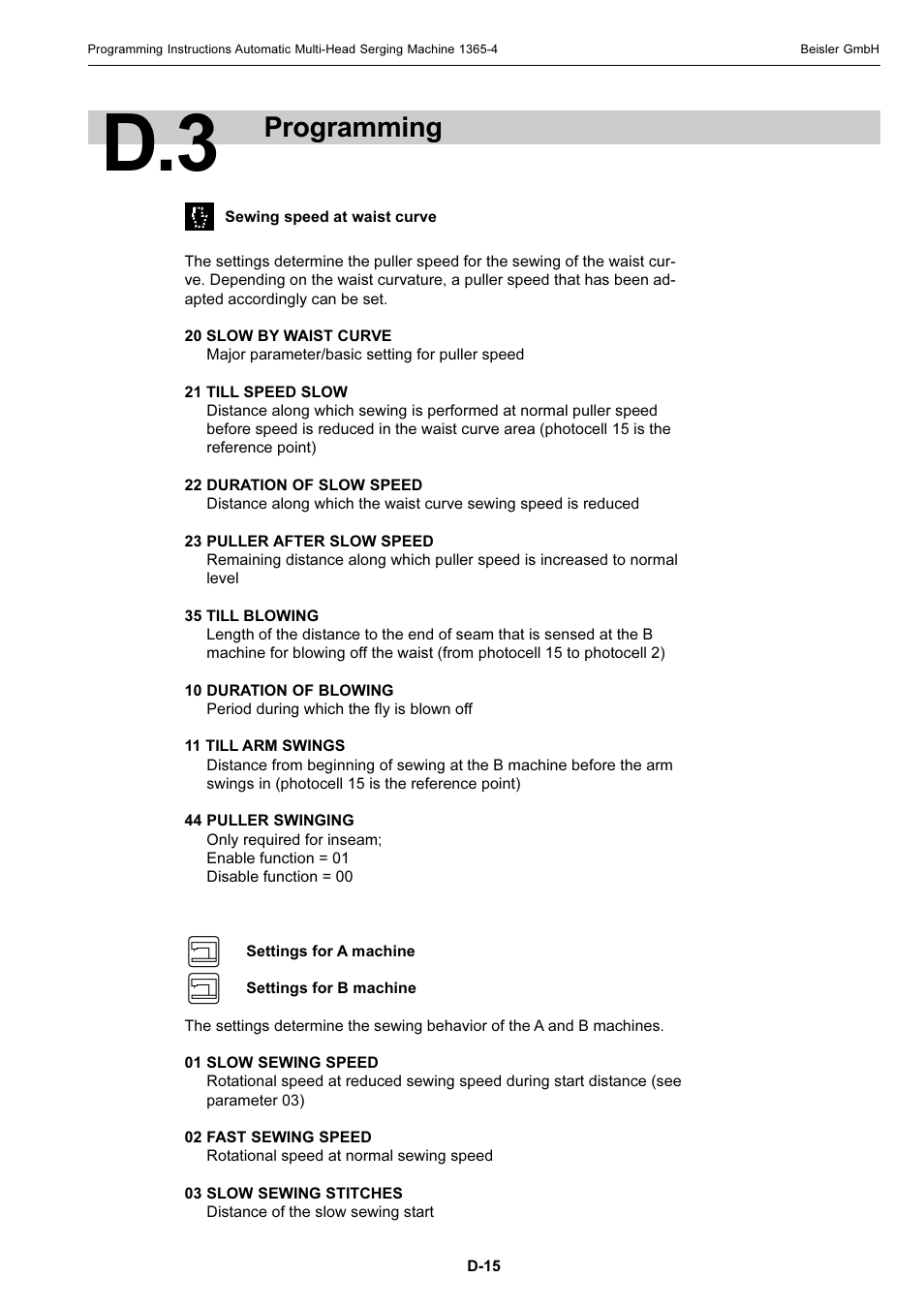 Programming | Beisler 1360-4 User Manual | Page 84 / 106