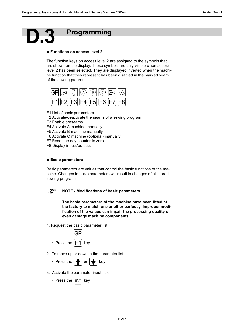 Programming | Beisler 1360-4 User Manual | Page 86 / 106