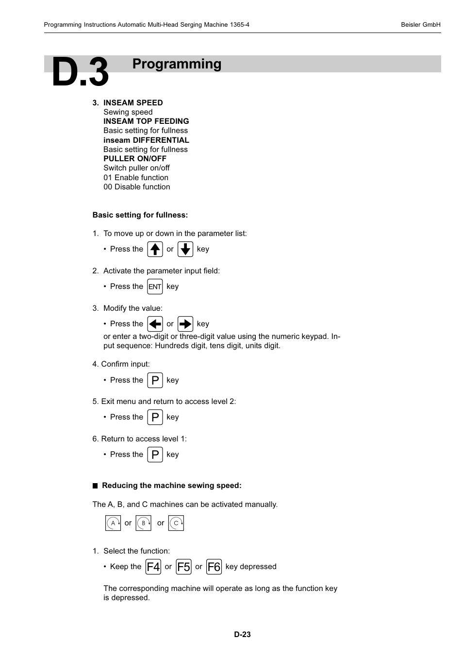 Programming | Beisler 1360-4 User Manual | Page 92 / 106