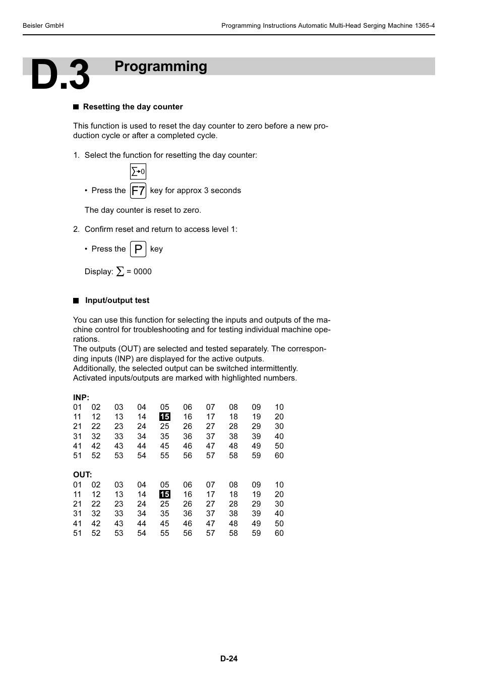 Programming | Beisler 1360-4 User Manual | Page 93 / 106