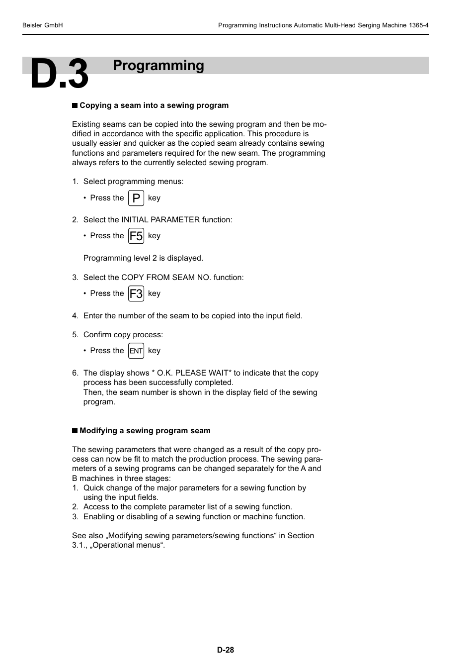 Programming | Beisler 1360-4 User Manual | Page 97 / 106