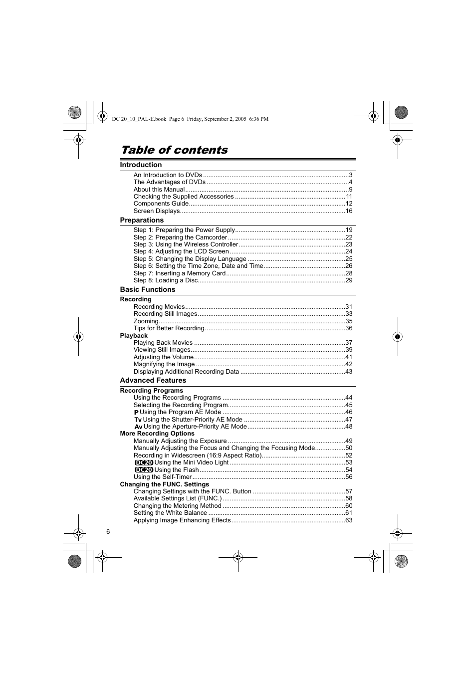 Canon DC 20 User Manual | Page 6 / 144