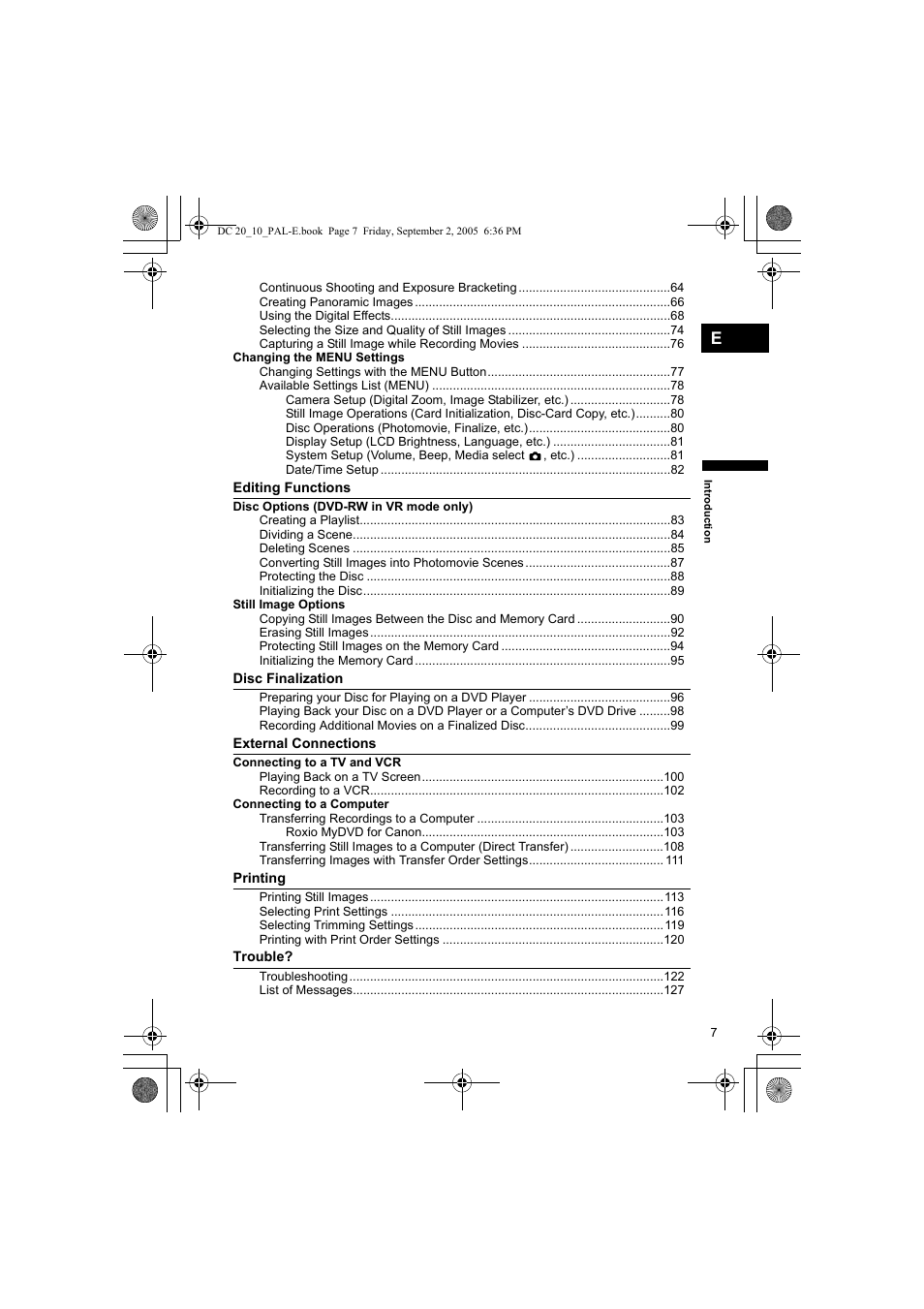 Canon DC 20 User Manual | Page 7 / 144