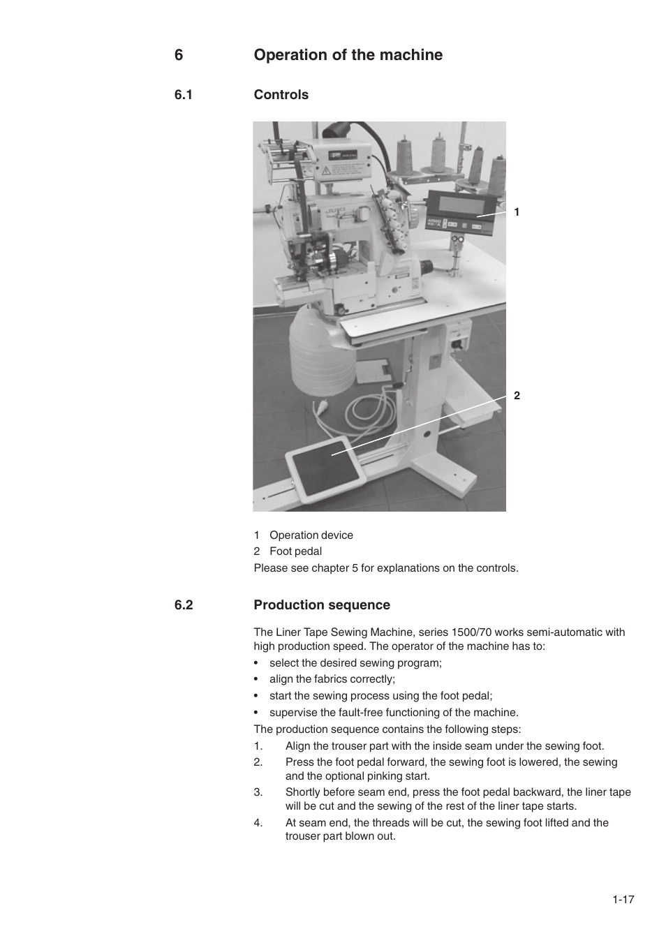 6operation of the machine | Beisler 1500-70-2 User Manual | Page 19 / 46