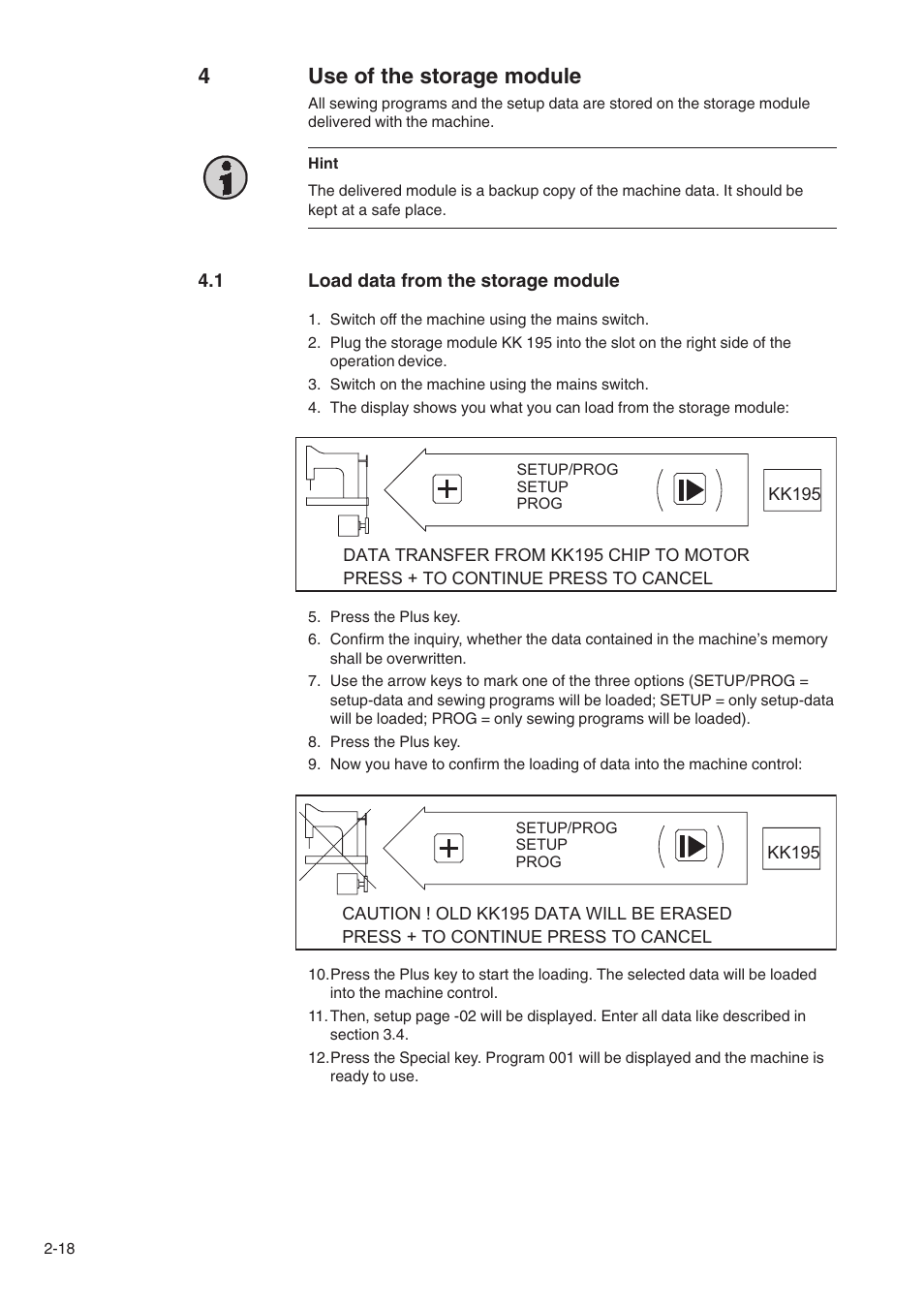 4use of the storage module | Beisler 1500-70-2 User Manual | Page 42 / 46