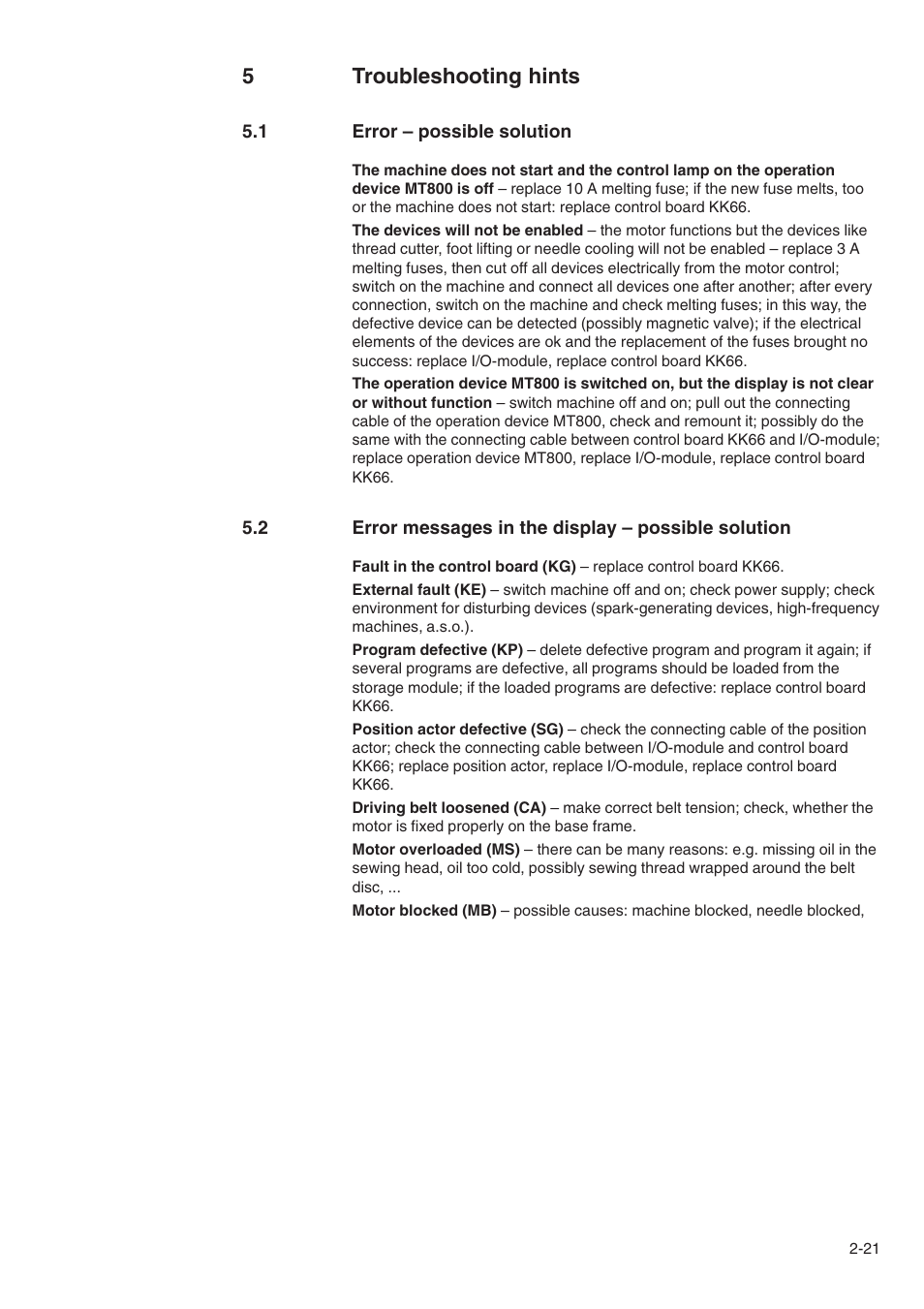 5troubleshooting hints | Beisler 1500-70-2 User Manual | Page 45 / 46