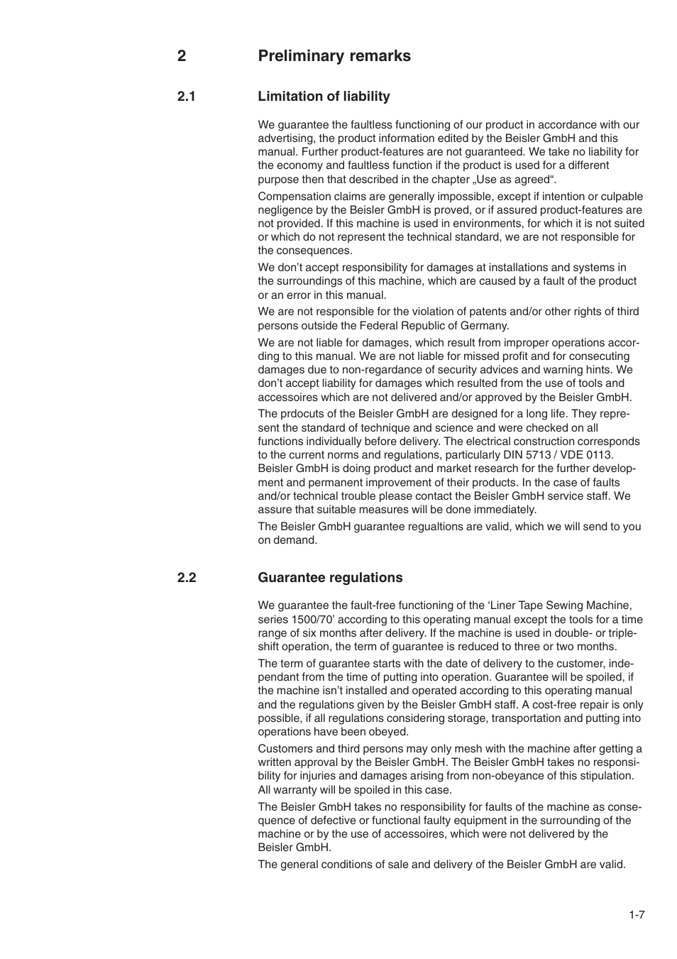 2preliminary remarks | Beisler 1500-70-2 User Manual | Page 9 / 46
