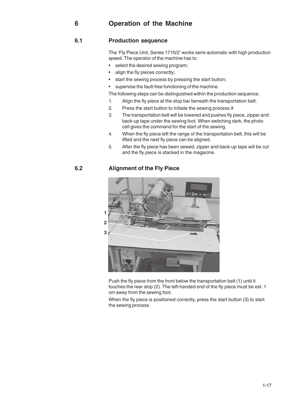 6operation of the machine | Beisler 1710-5 User Manual | Page 19 / 42