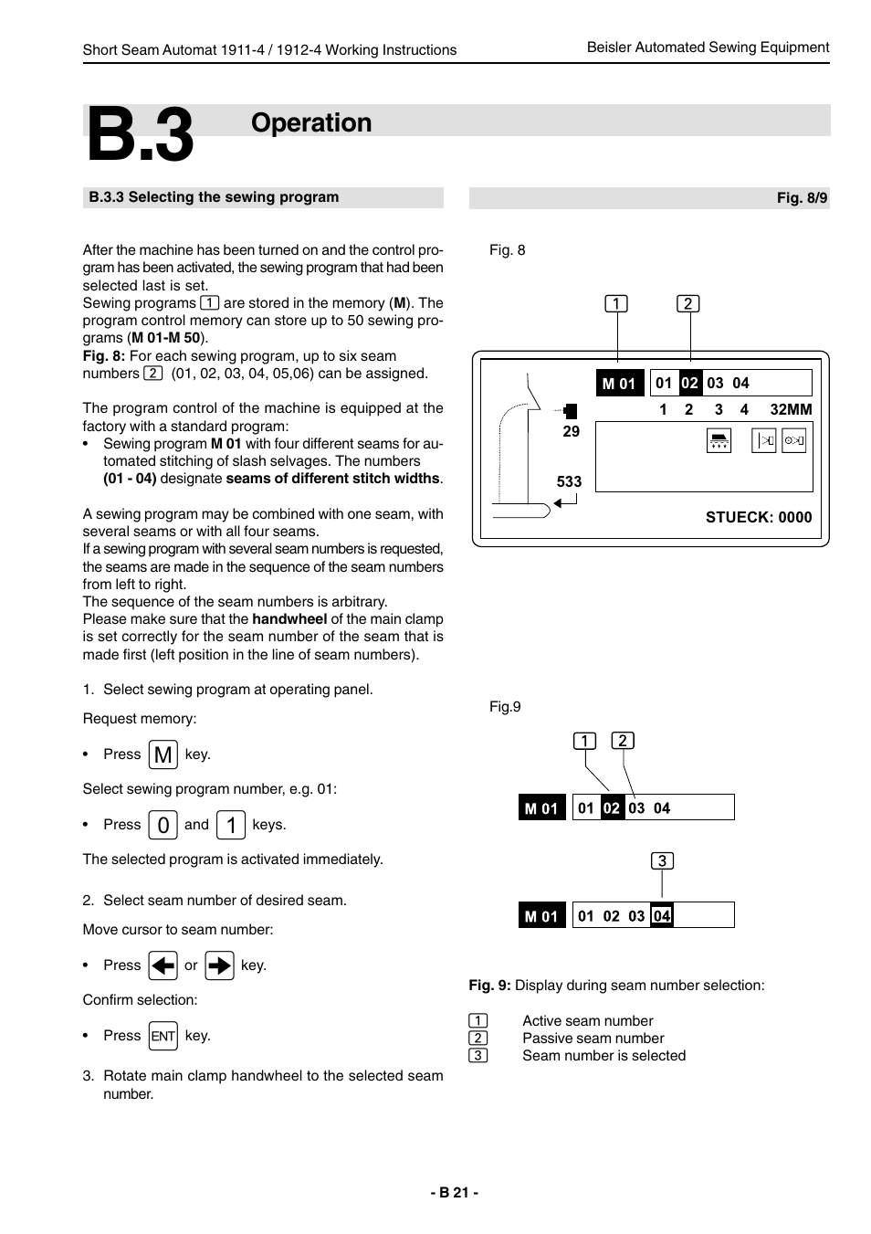 Operation | Beisler 1911-4 User Manual | Page 21 / 88