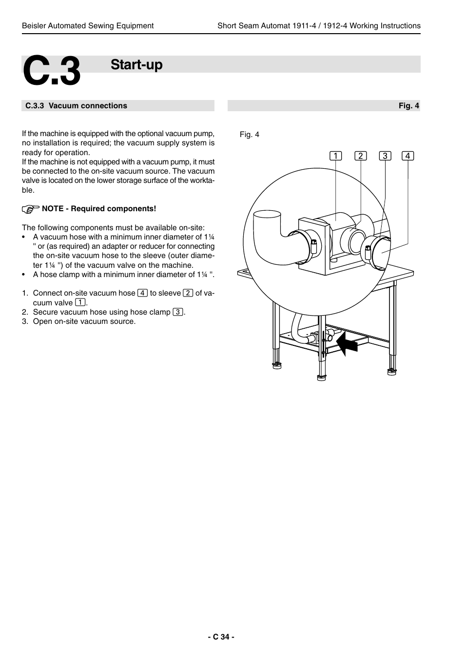Start-up | Beisler 1911-4 User Manual | Page 34 / 88