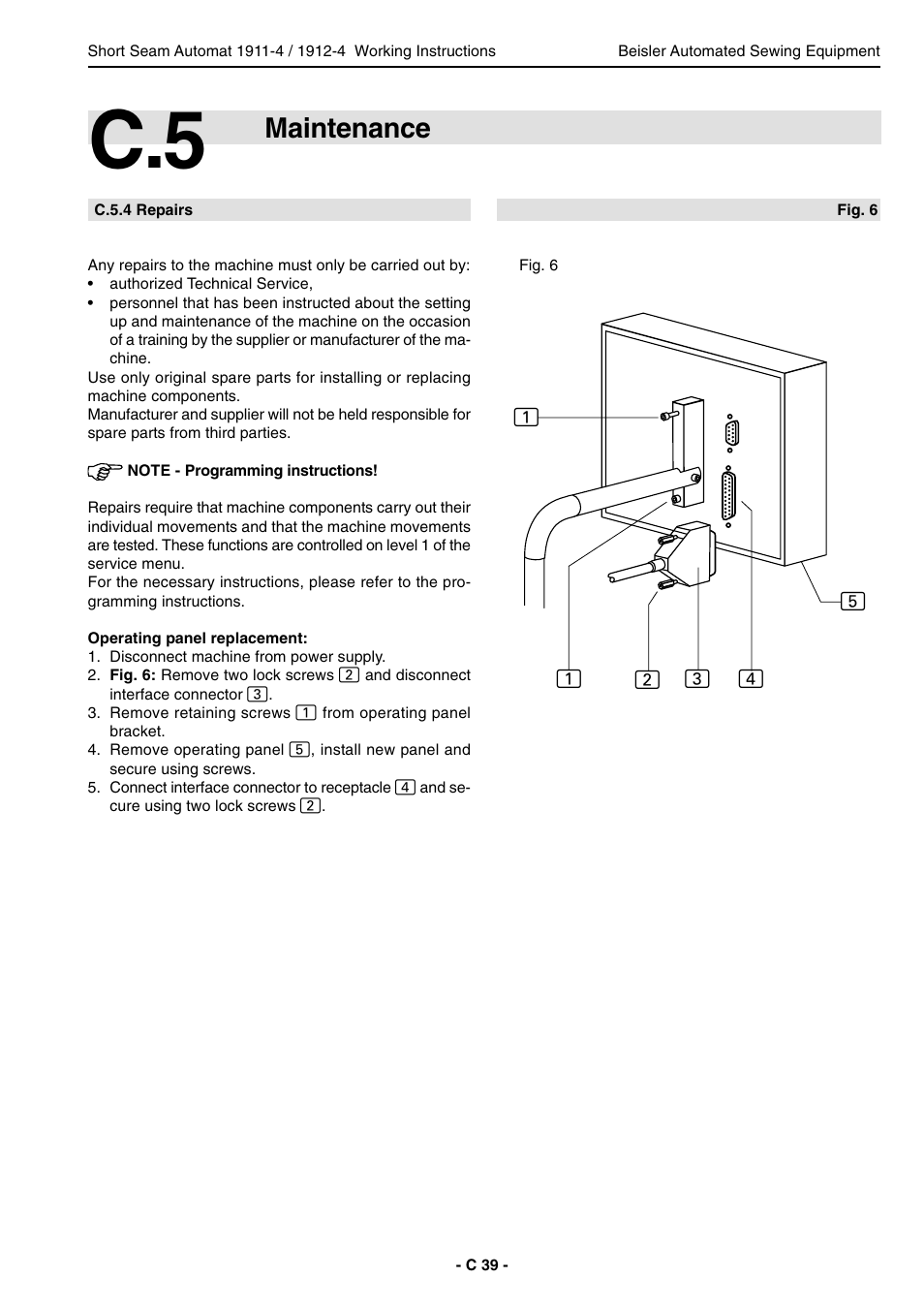 Maintenance | Beisler 1911-4 User Manual | Page 39 / 88