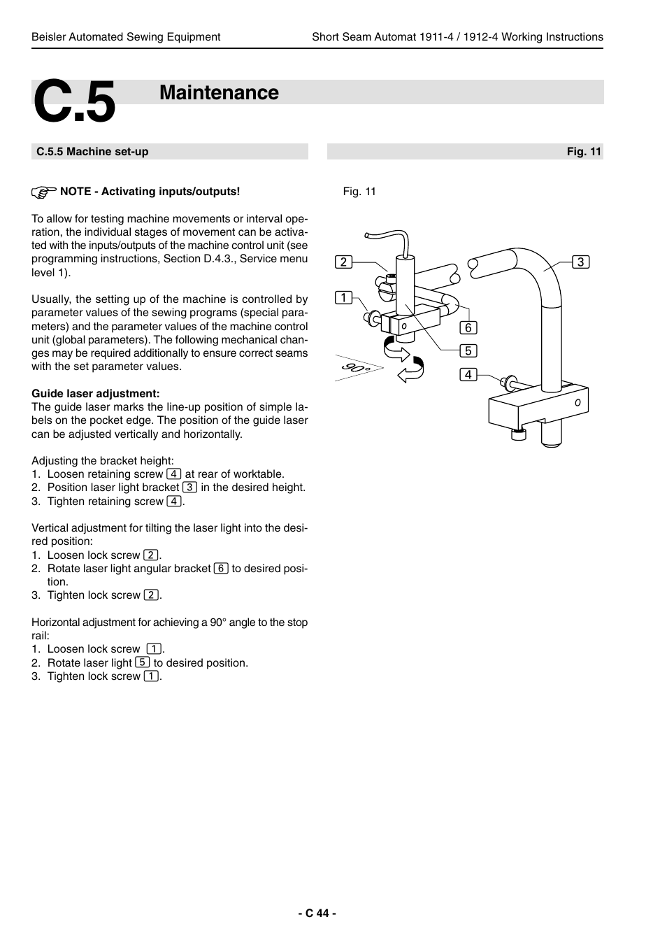 Maintenance | Beisler 1911-4 User Manual | Page 44 / 88