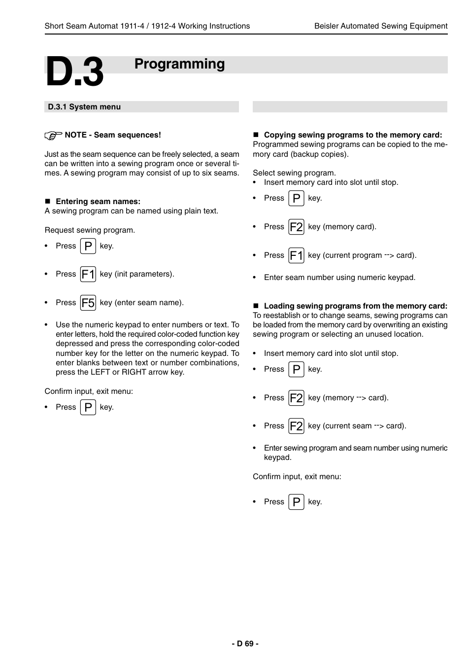 Programming | Beisler 1911-4 User Manual | Page 69 / 88