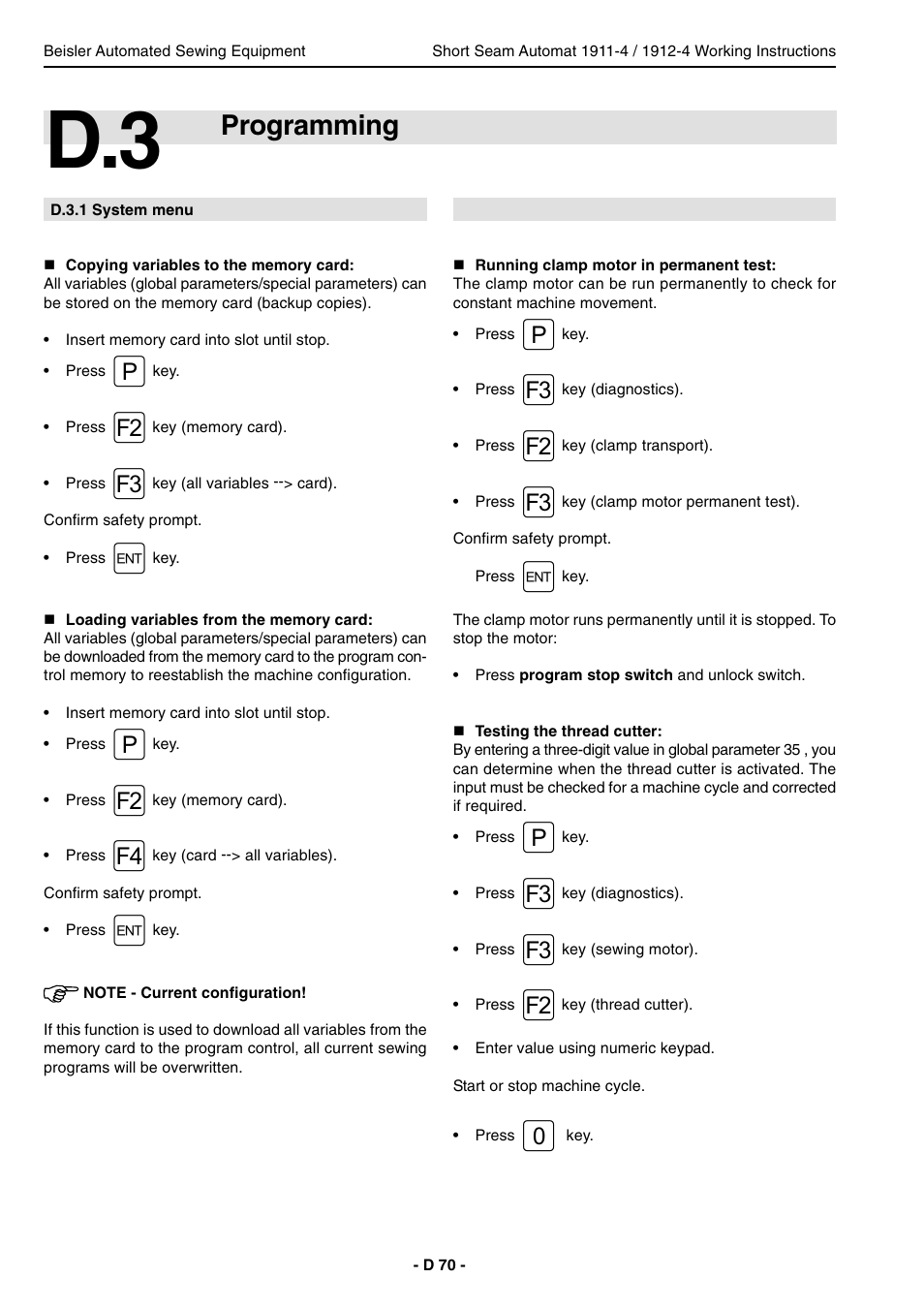 Programming | Beisler 1911-4 User Manual | Page 70 / 88